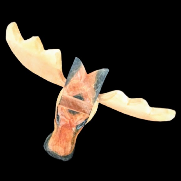 SOLD Peepers Wood Moose - Picture 4 of 7